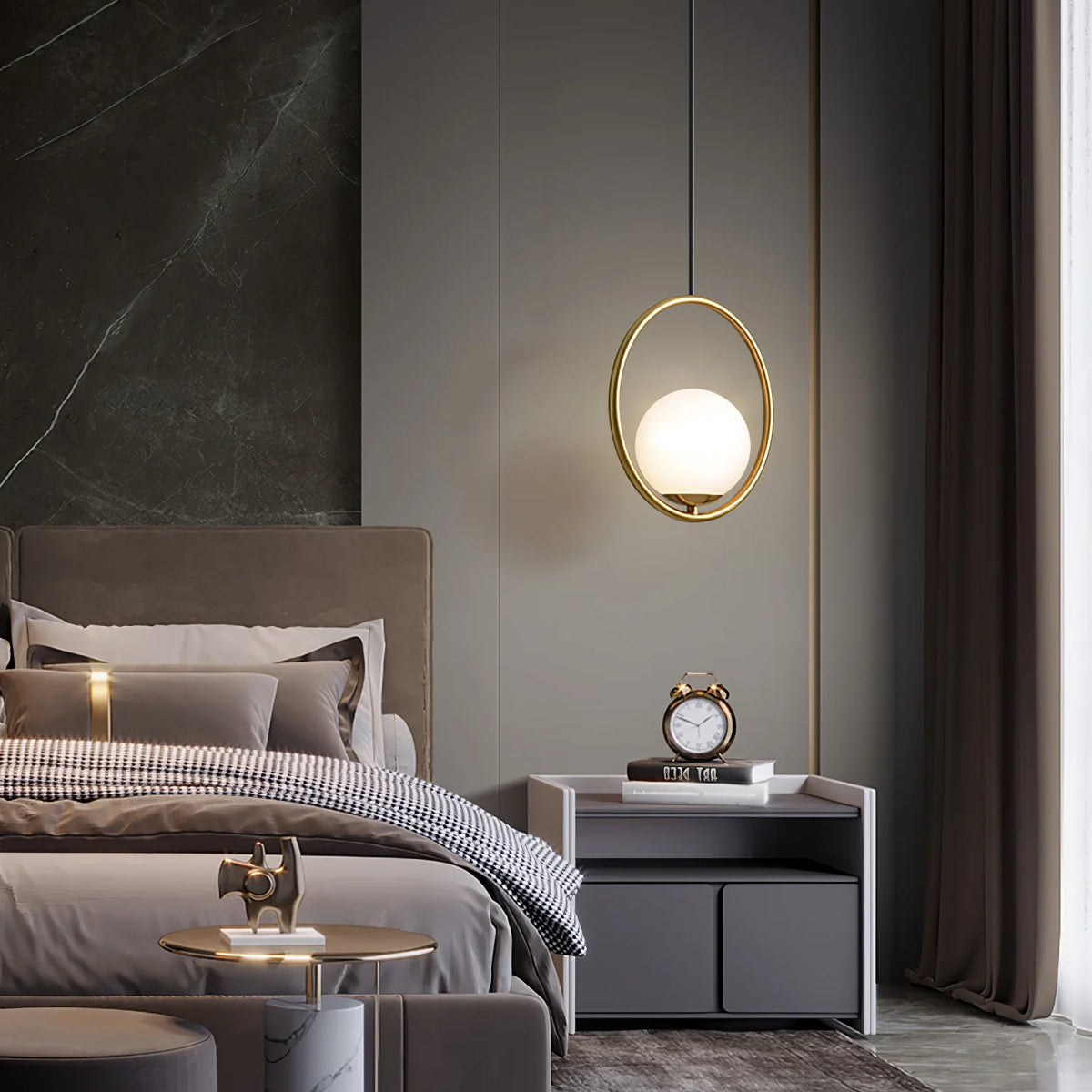 Loop Brass Pendant Light