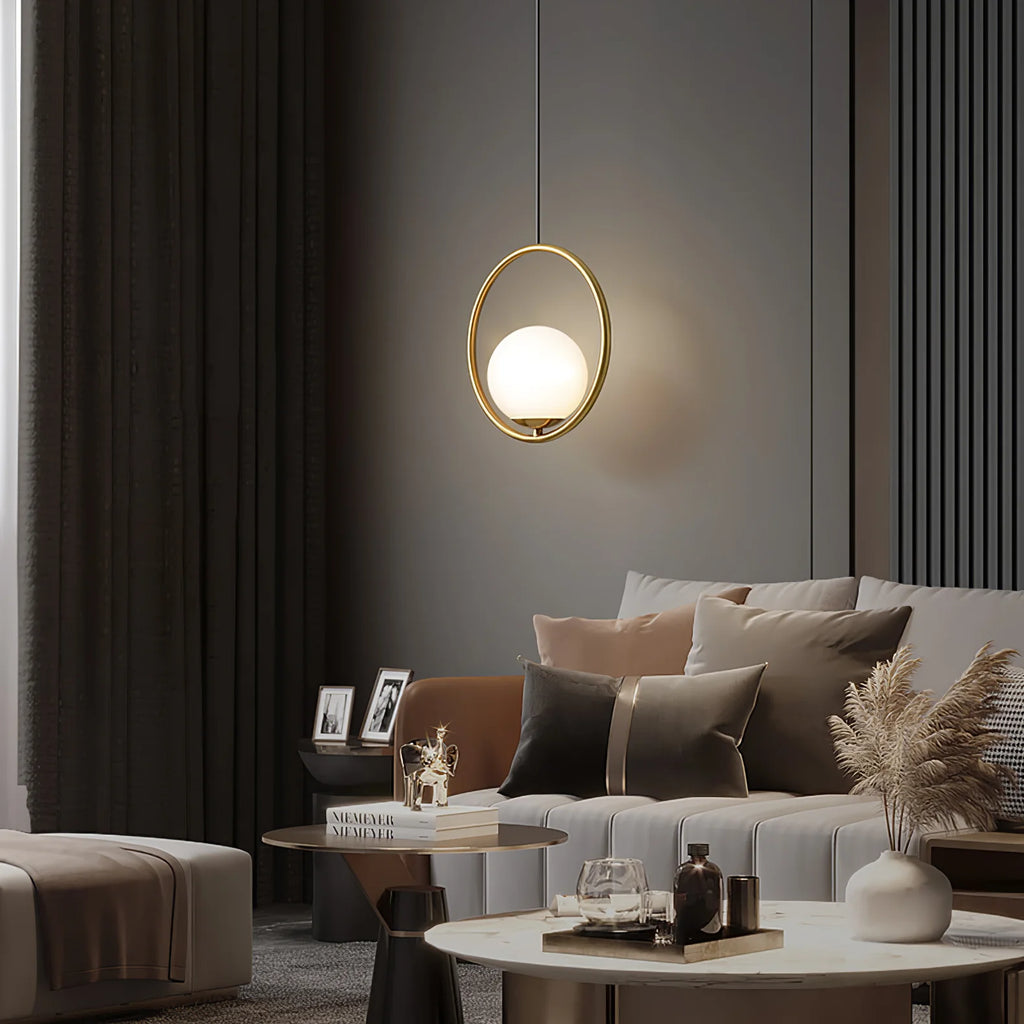 Loop Brass Pendant Light