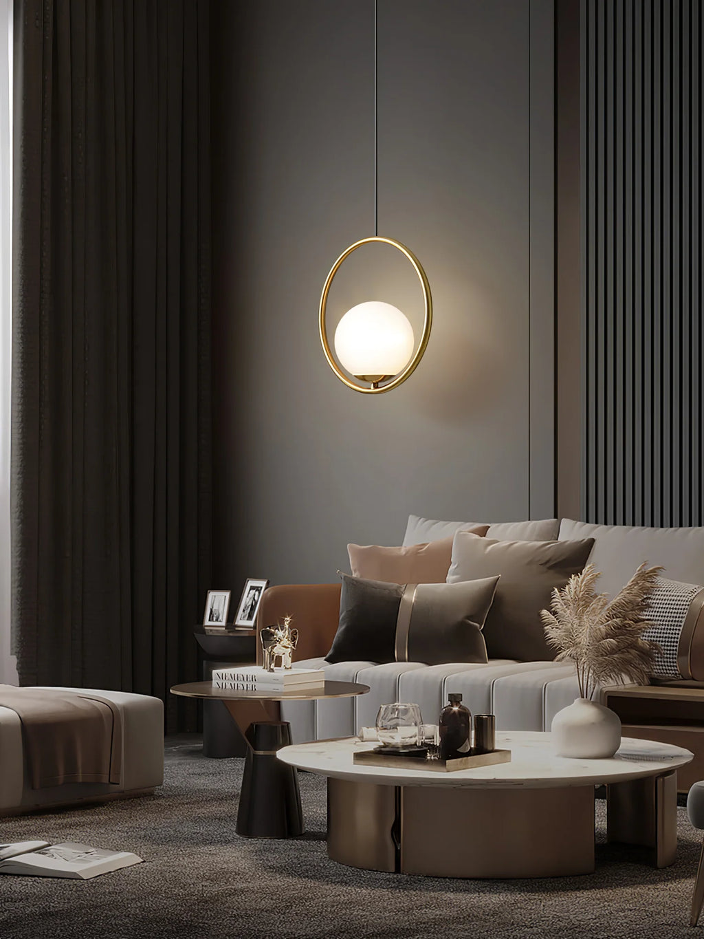 Loop Brass Pendant Light