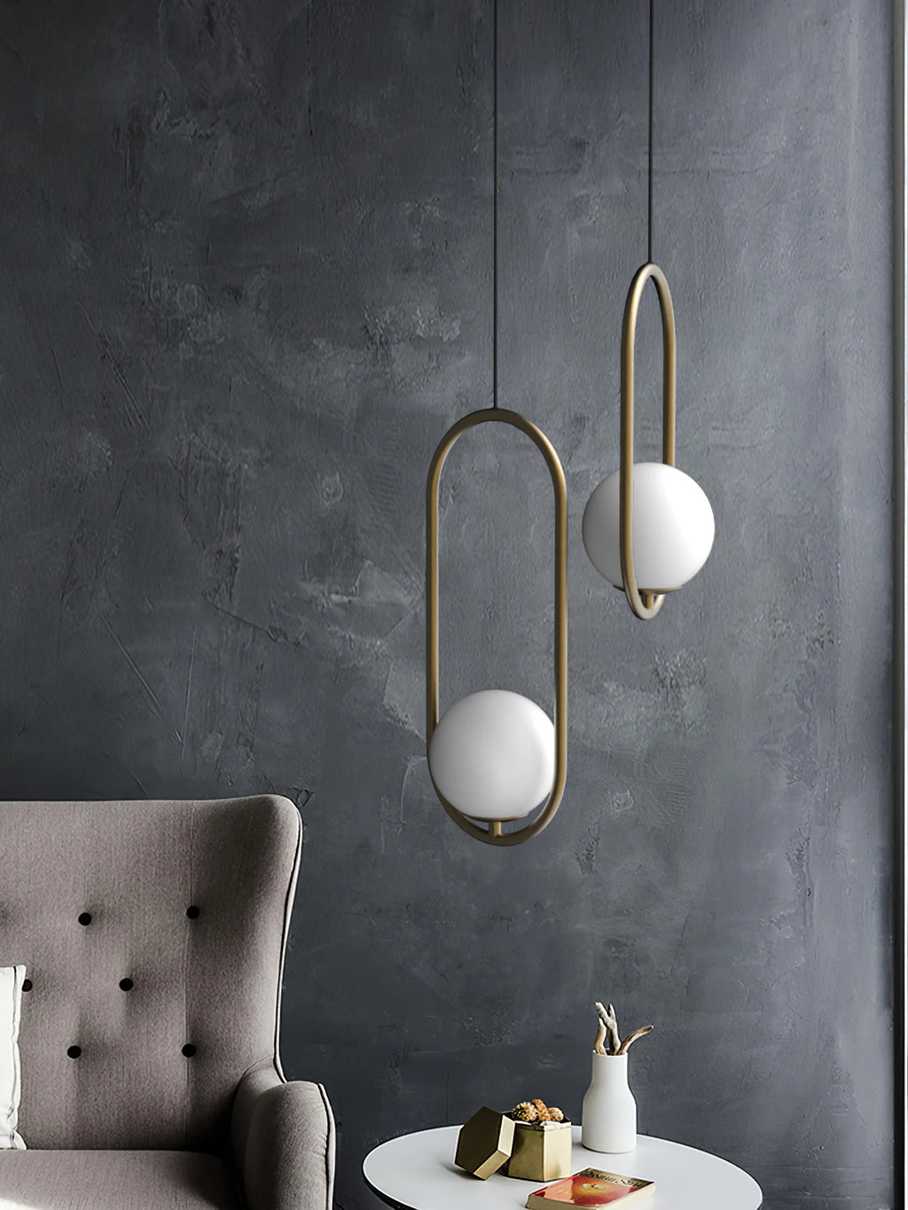 Loop Brass Pendant Light