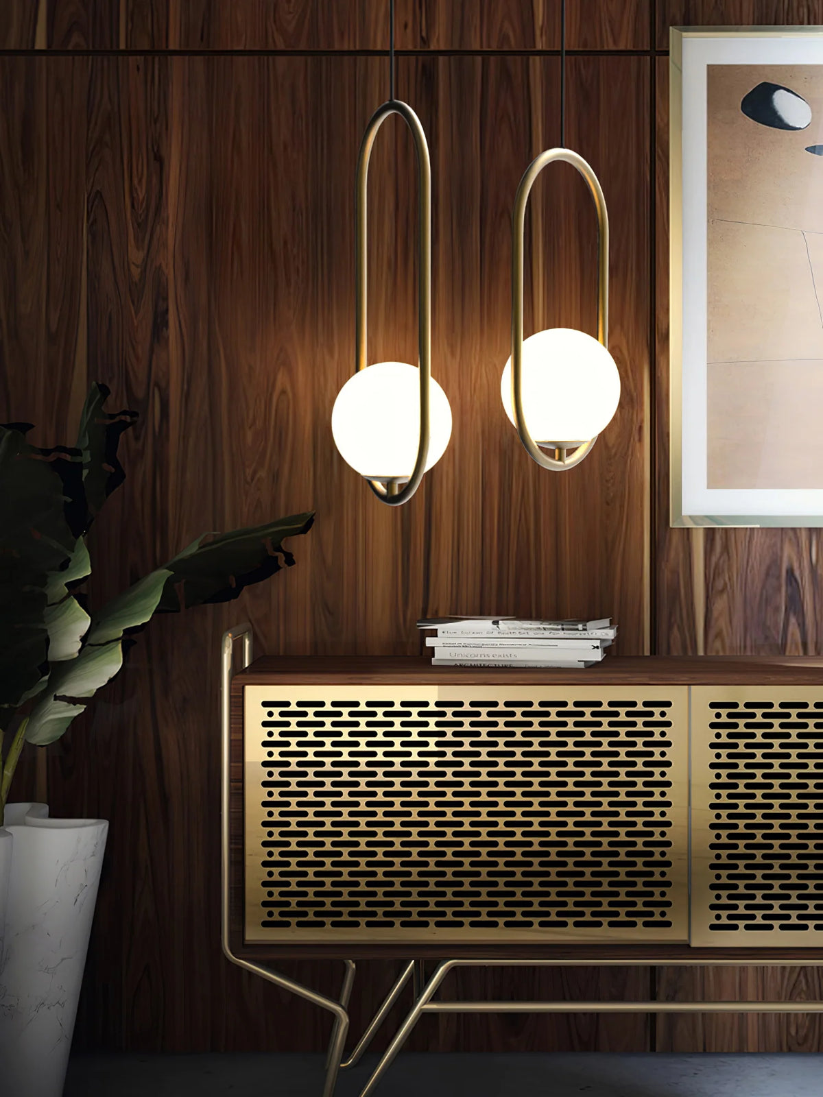 Loop Brass Pendant Light