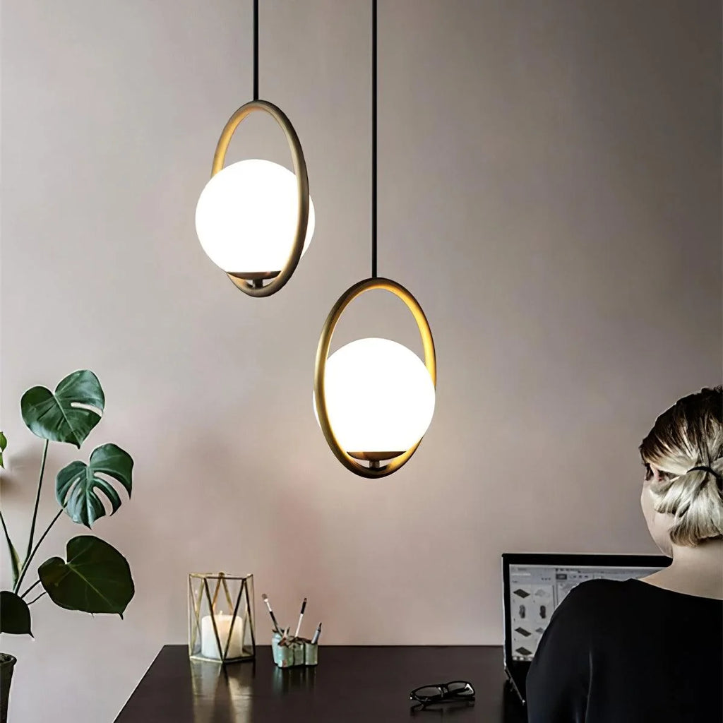 Loop Brass Pendant Light