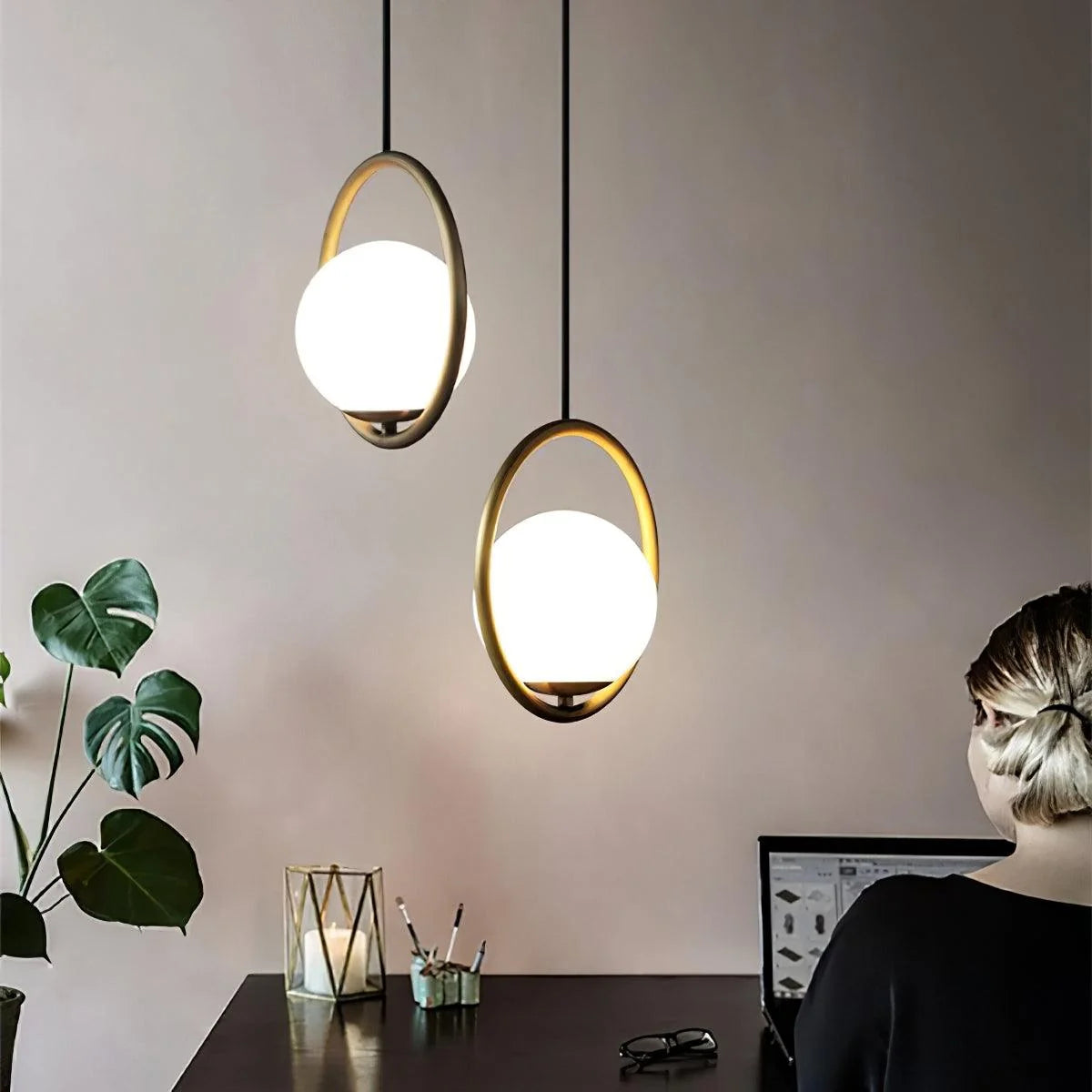 Loop Brass Pendant Light
