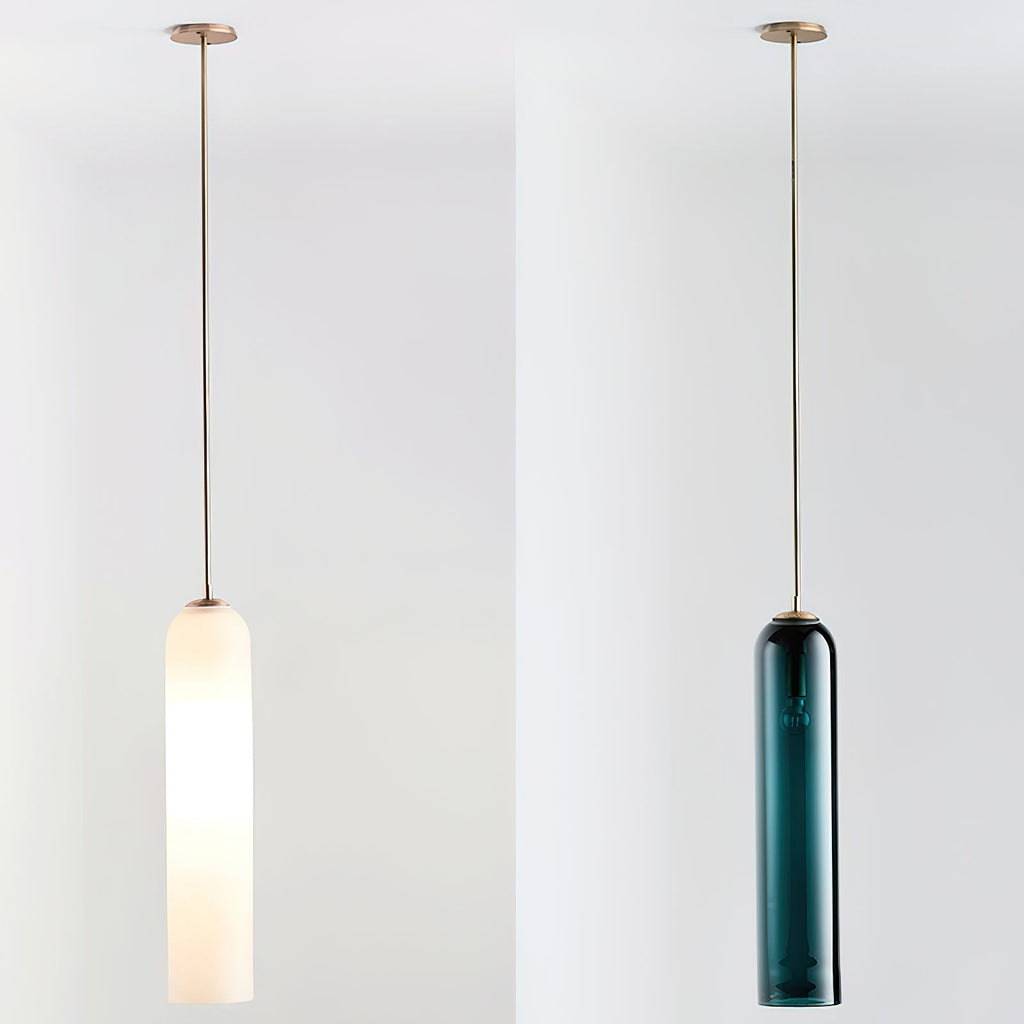 Long Tube Glass Pendant Light
