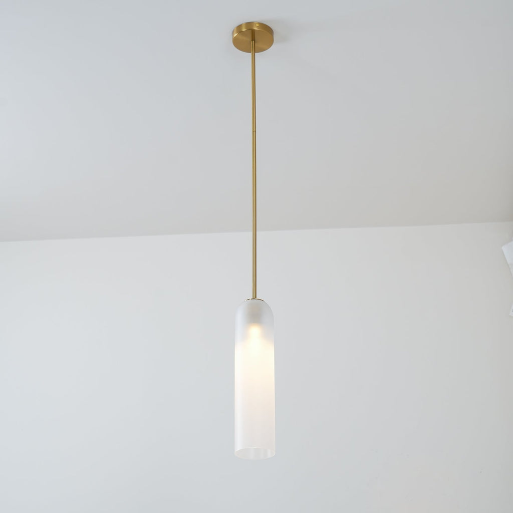 Long Tube Glass Pendant Light