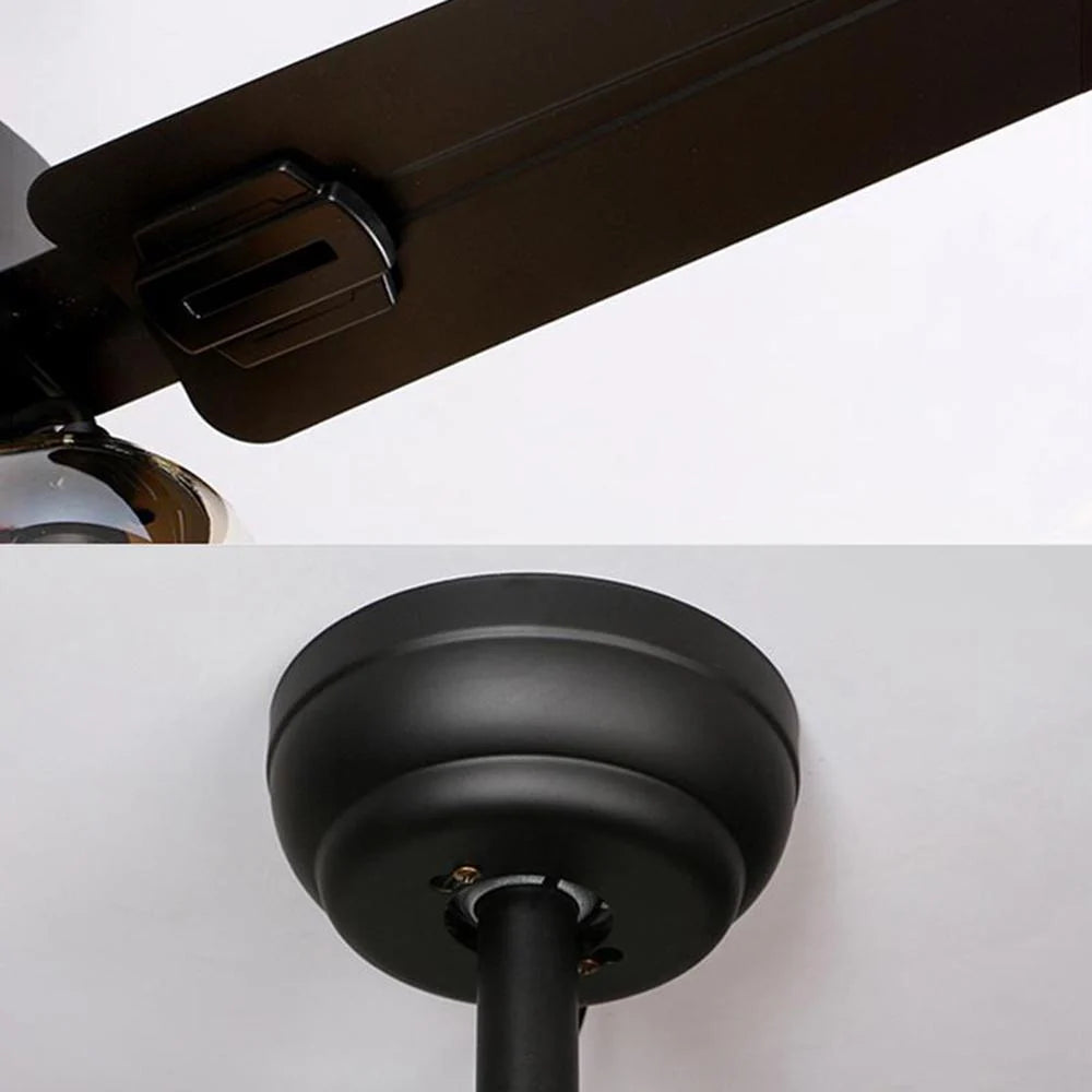 Black Vintage Ceiling Fan Light