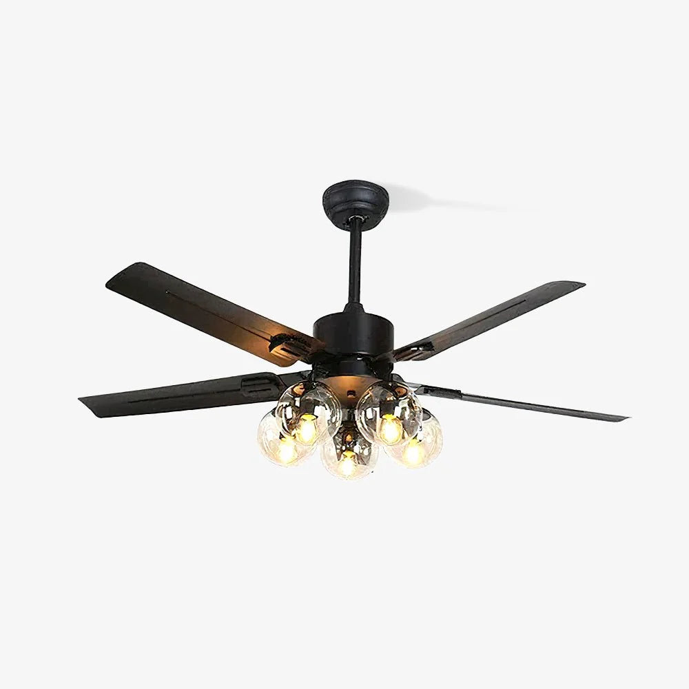 Black Vintage Ceiling Fan Light