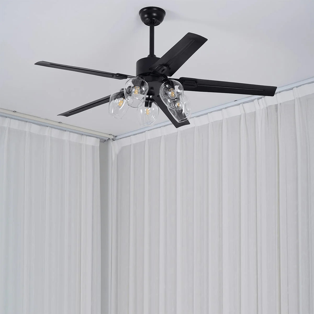 Black Vintage Ceiling Fan Light