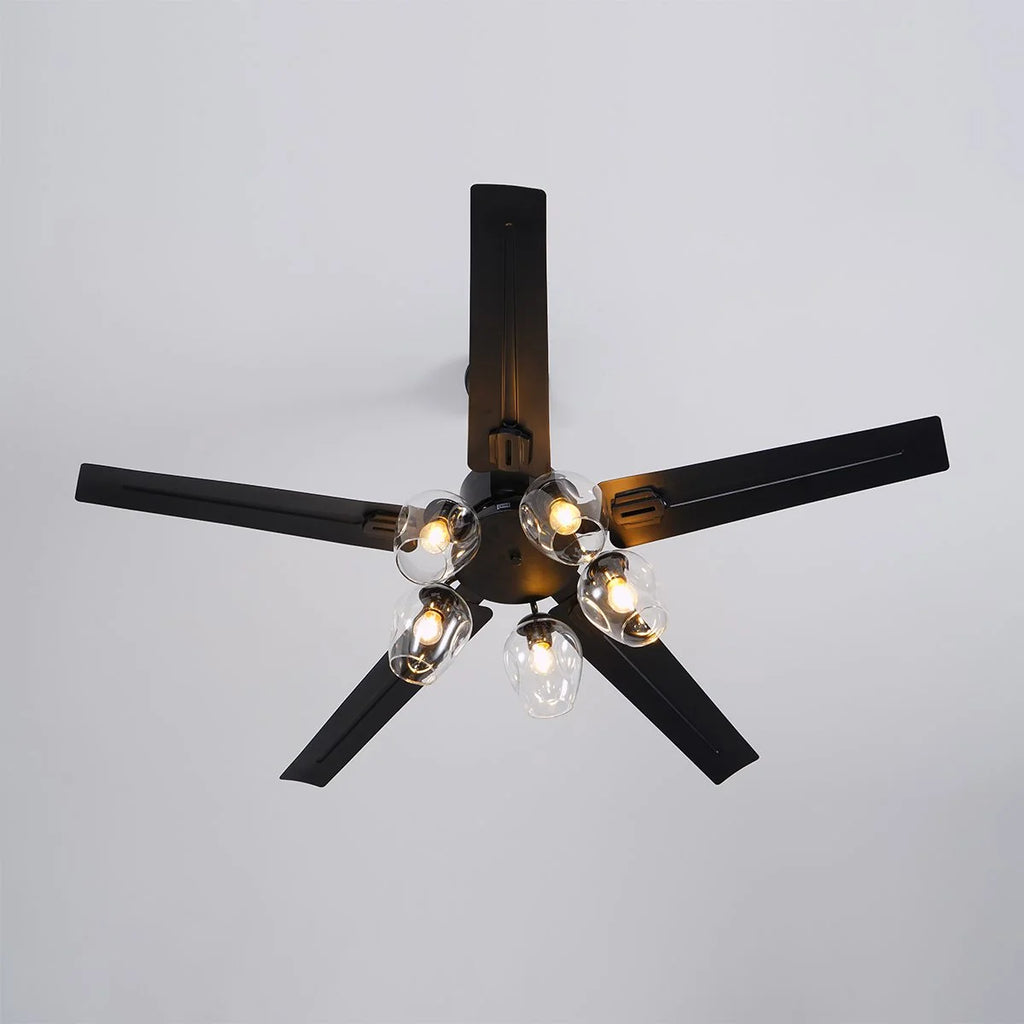 Black Vintage Ceiling Fan Light