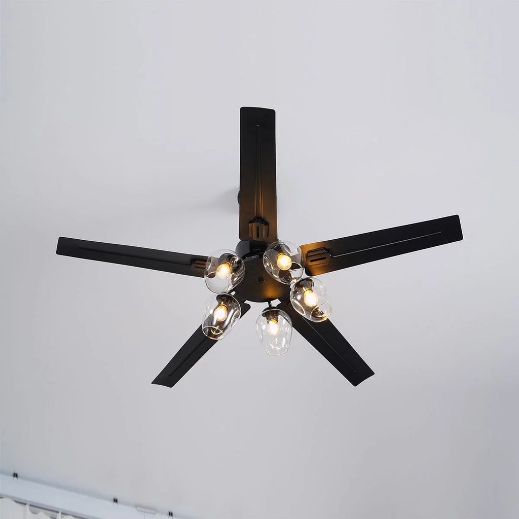 Black Vintage Ceiling Fan Light
