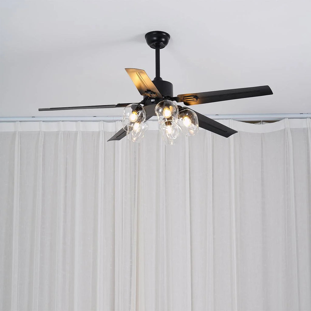 Black Vintage Ceiling Fan Light