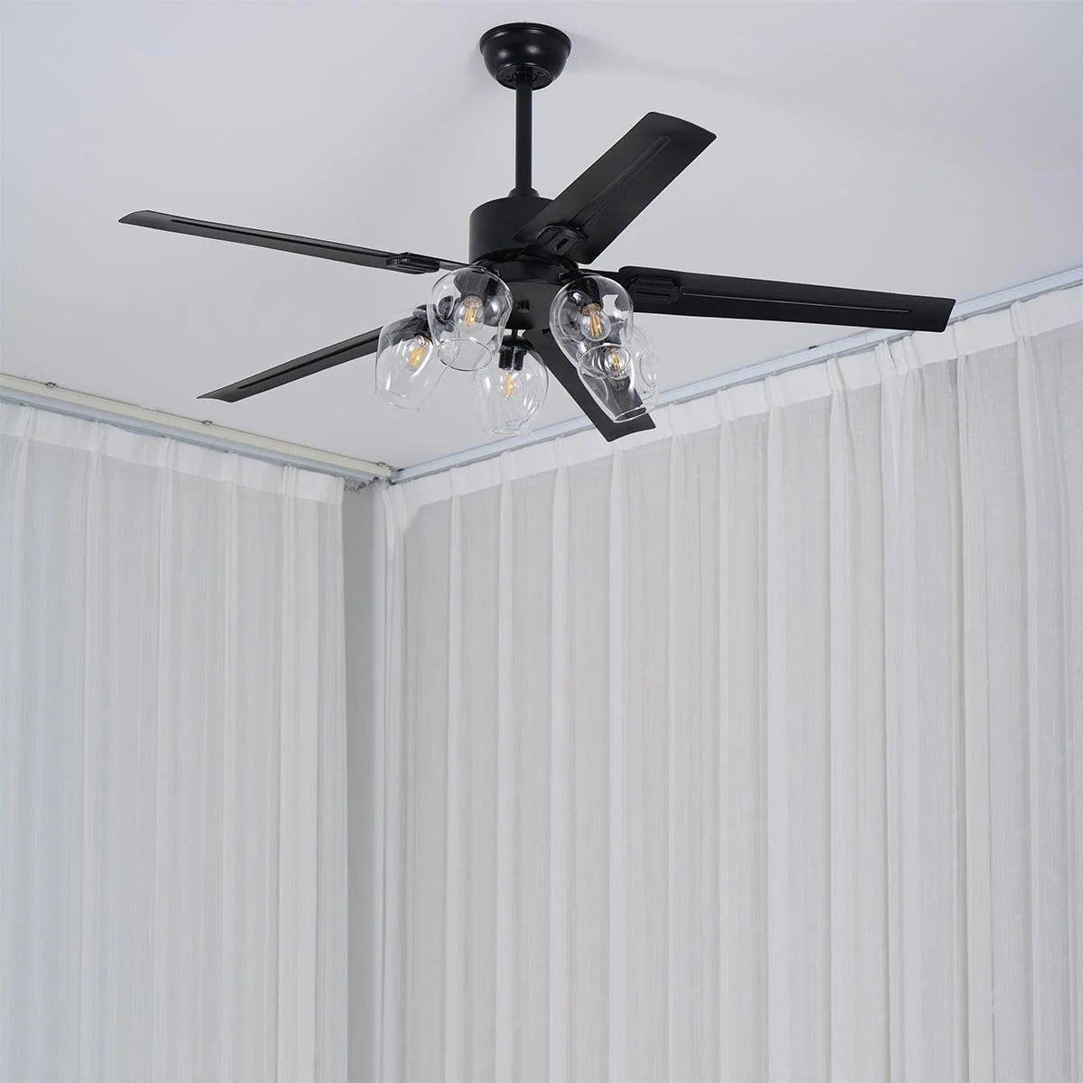 Black Vintage Ceiling Fan Light