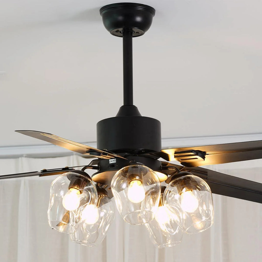 Black Vintage Ceiling Fan Light