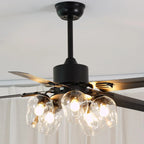Black Vintage Ceiling Fan Light