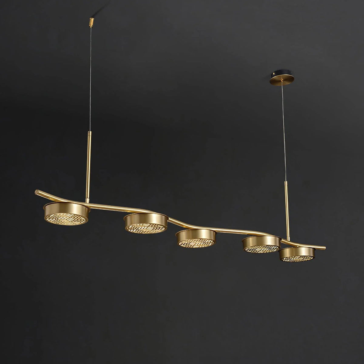 Alta Linear Brass Chandelier