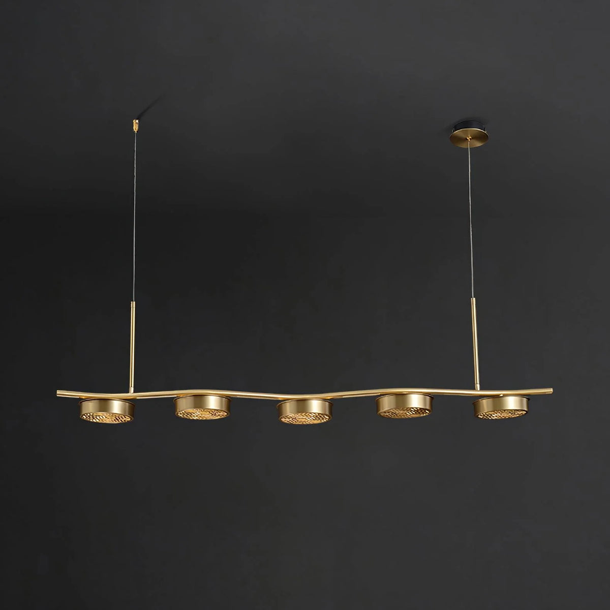 Alta Linear Brass Chandelier