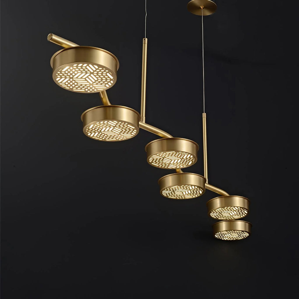 Alta Linear Brass Chandelier