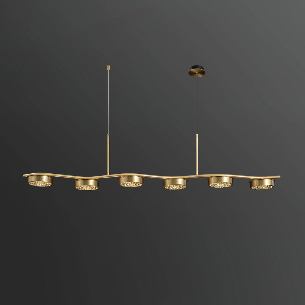 Alta Linear Brass Chandelier
