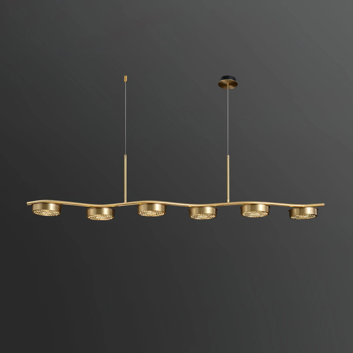 Alta Linear Brass Chandelier
