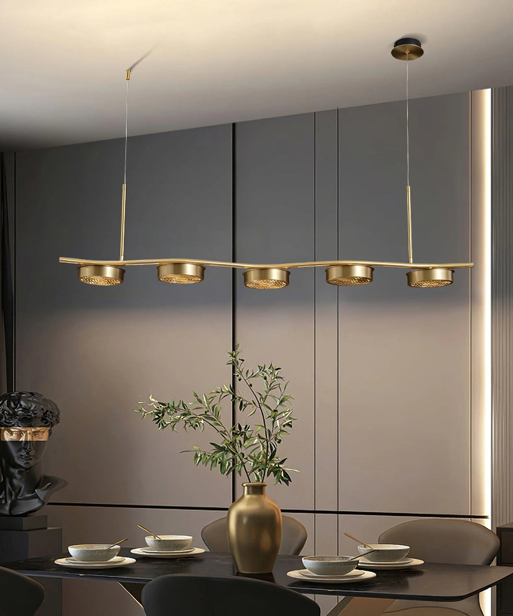 Alta Linear Brass Chandelier