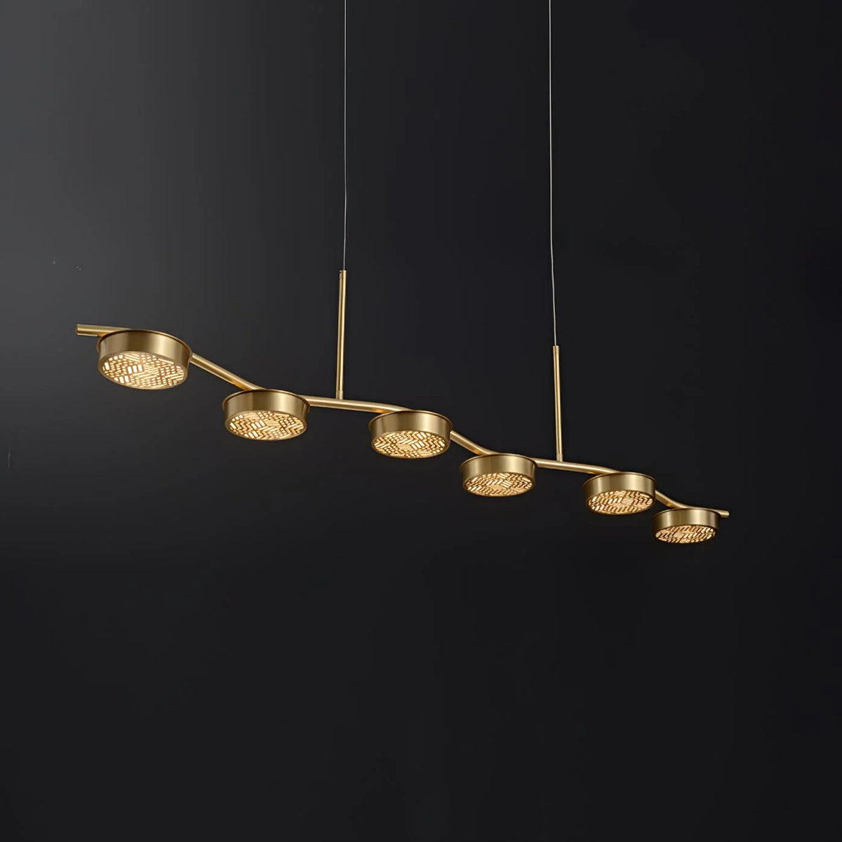 Alta Linear Brass Chandelier