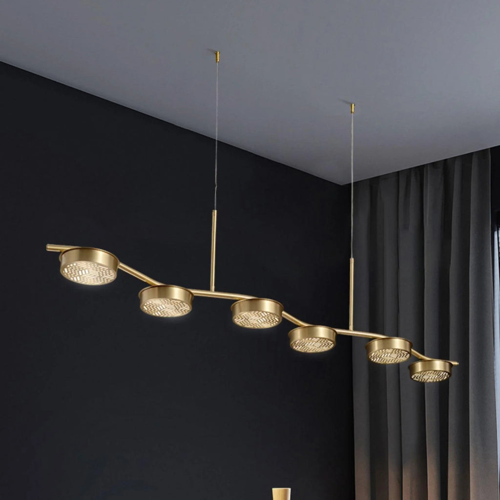 Alta Linear Brass Chandelier