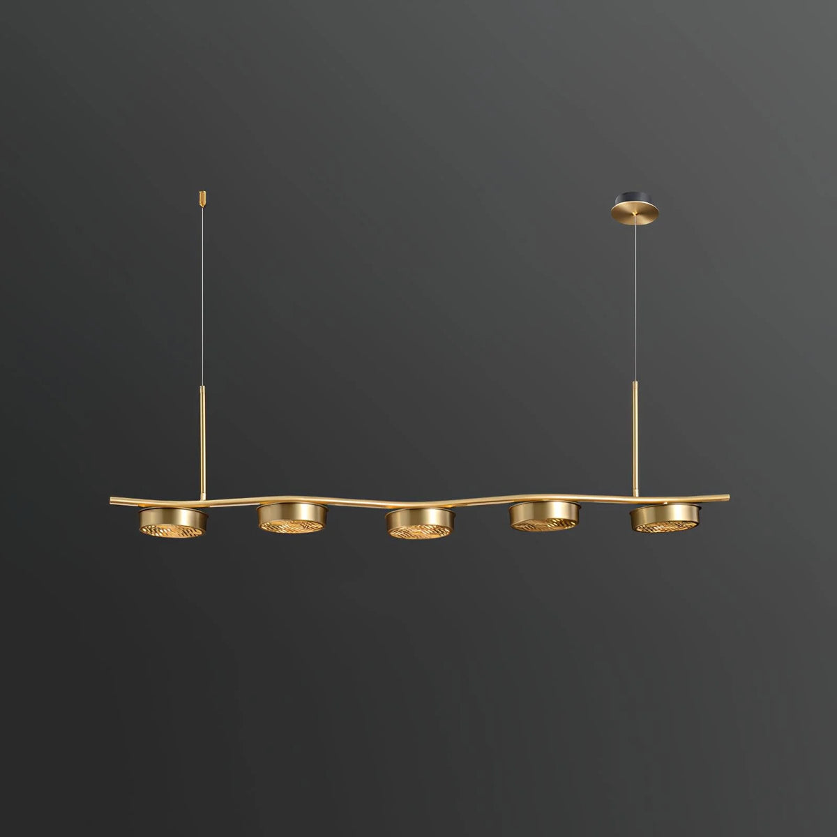 Alta Linear Brass Chandelier