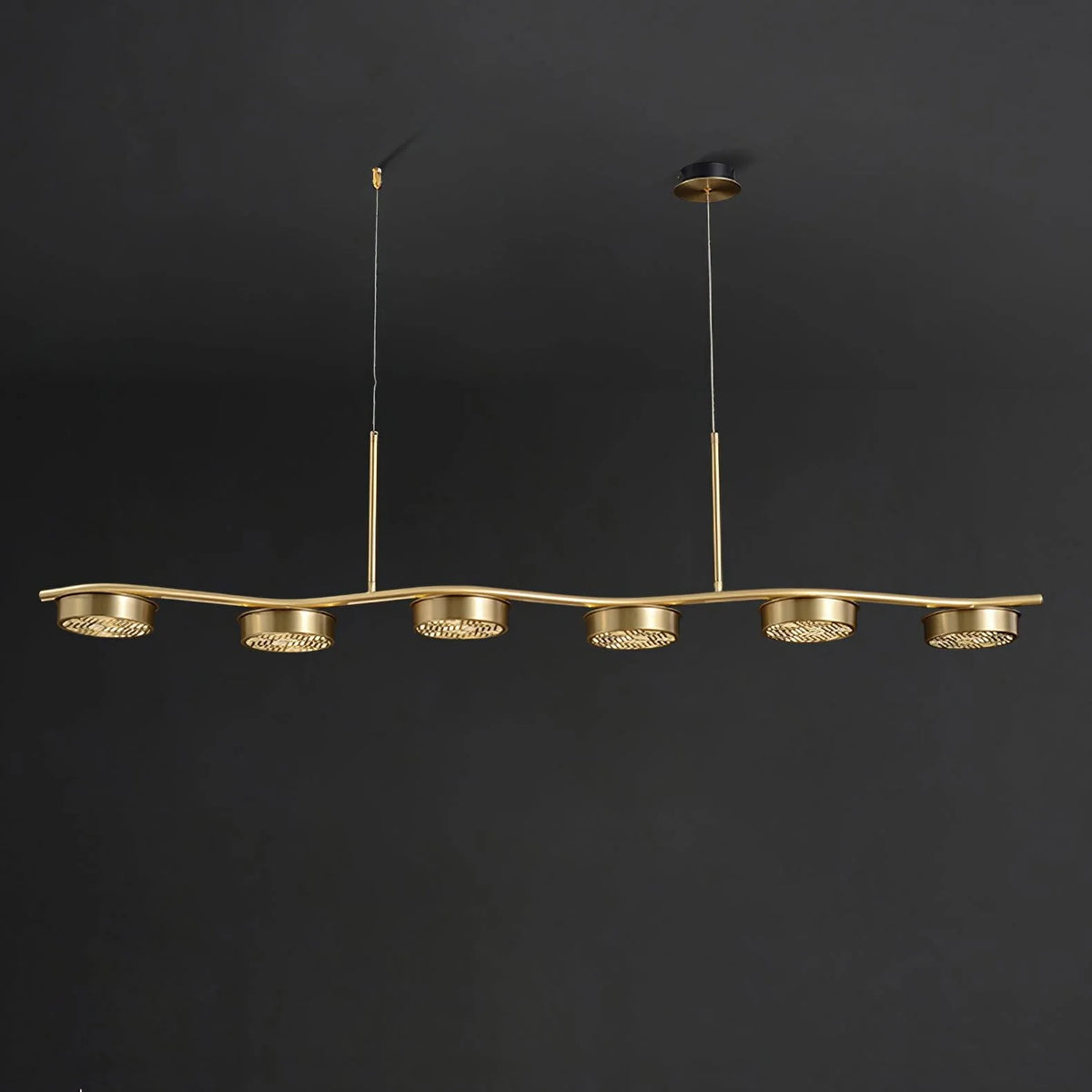 Alta Linear Brass Chandelier