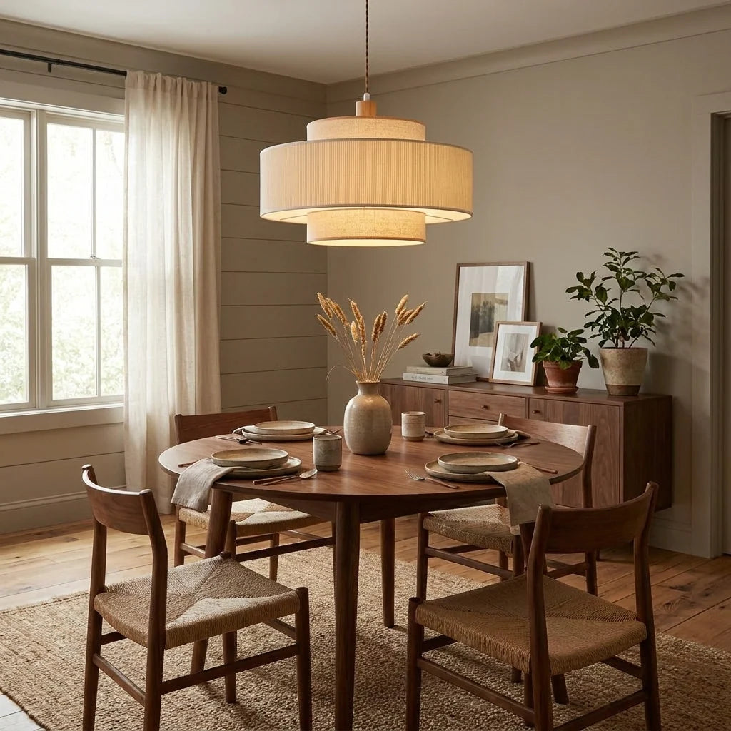 Spool Fabric Pendant Lamp