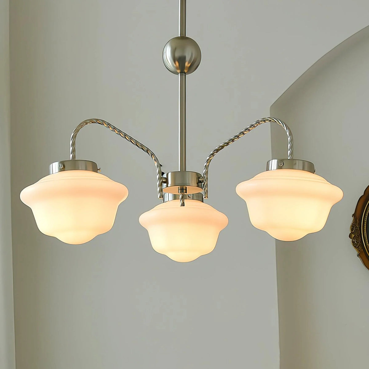 Ashford Tiered Opal Glass Chandelier