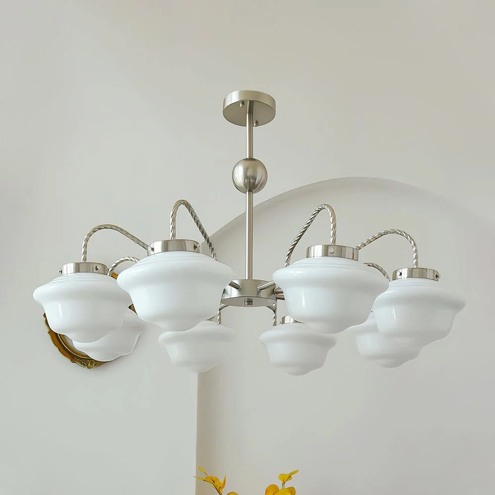 Ashford Tiered Opal Glass Chandelier