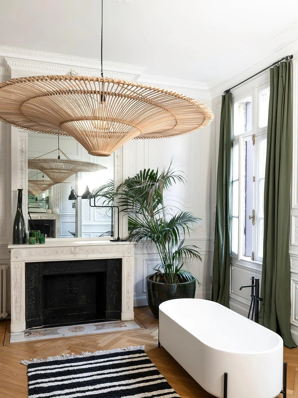 Marisol Rattan Saucer Chandelier