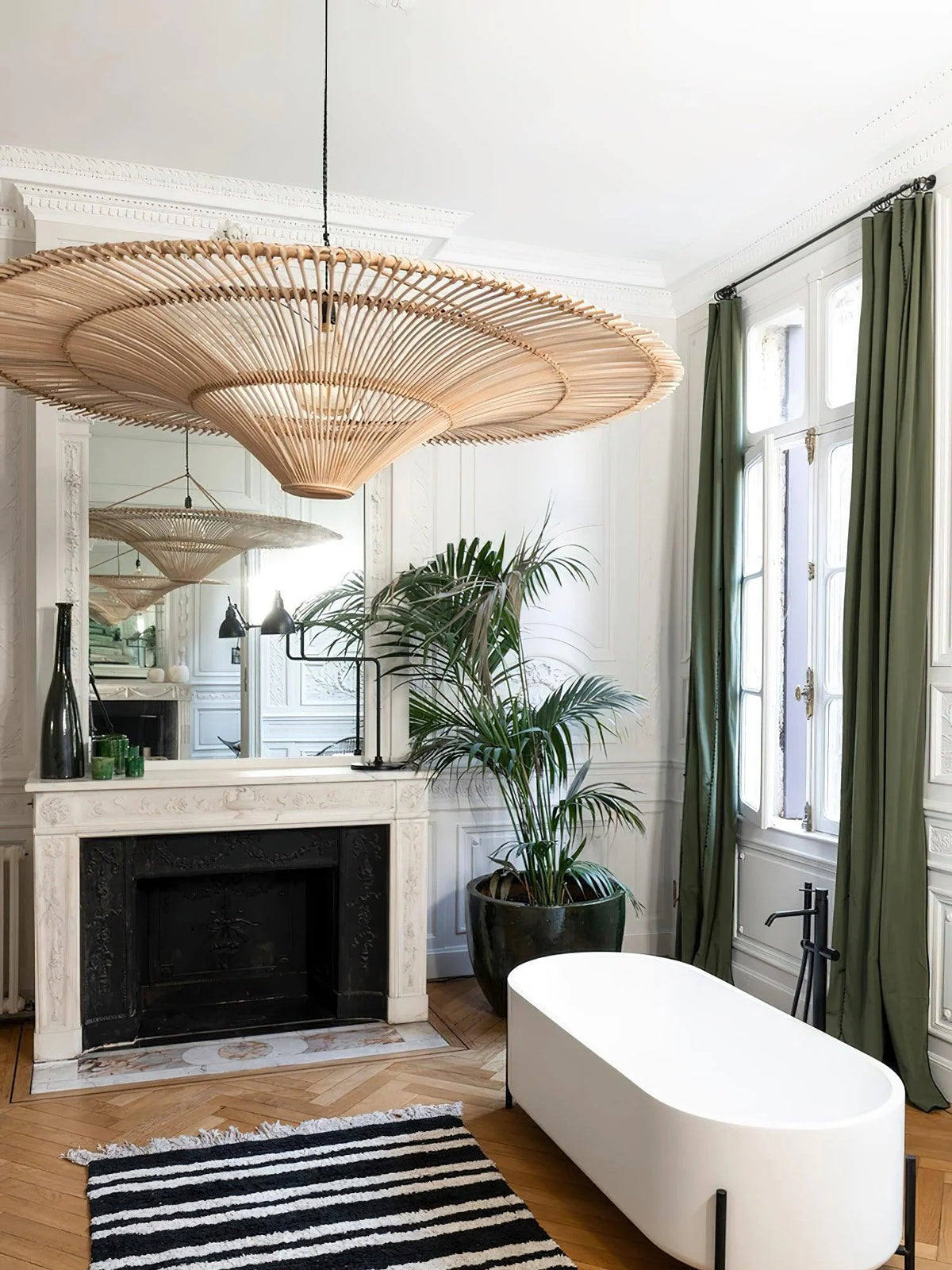 Marisol Rattan Saucer Chandelier