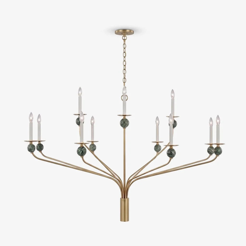 Laurel Branching Brass Chandelier