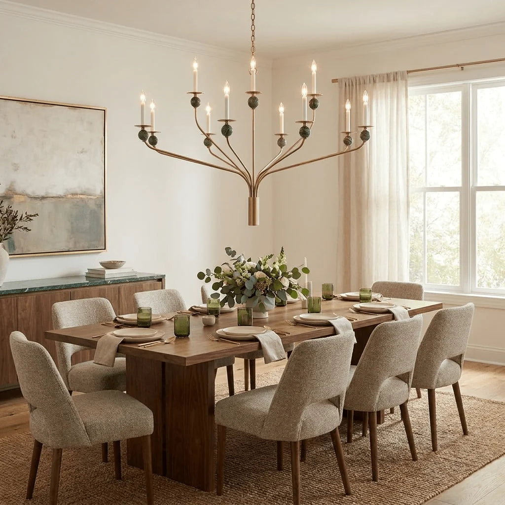 Laurel Branching Brass Chandelier
