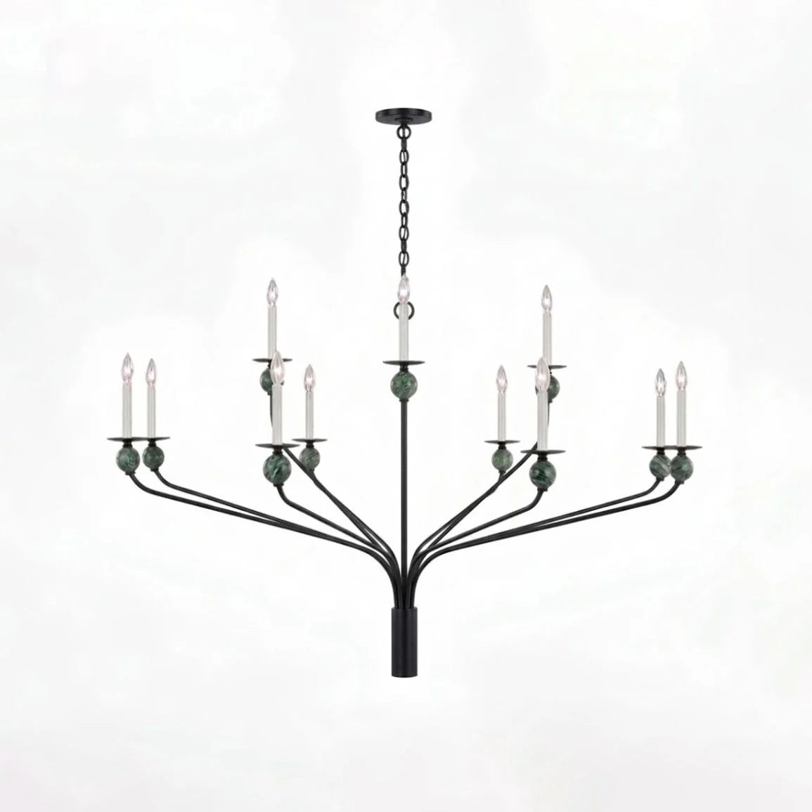 Laurel Branching Brass Chandelier