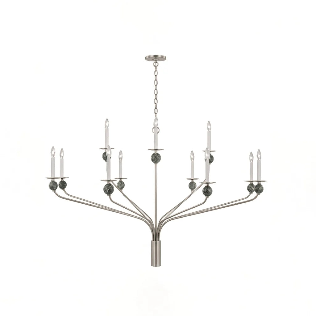 Laurel Branching Brass Chandelier