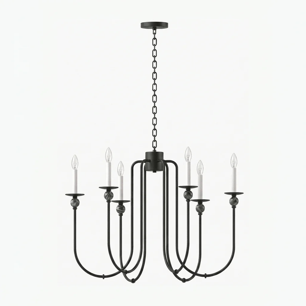 Laurel Trailing Brass Chandelier