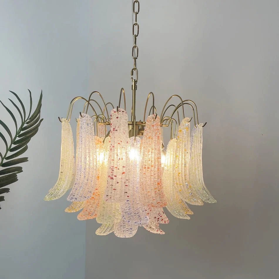 Colorful Murano-Style Glass Chandelier