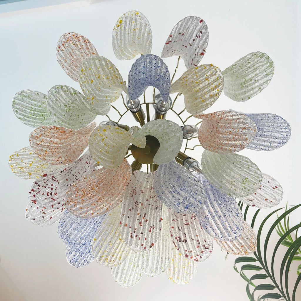 Colorful Murano-Style Glass Chandelier