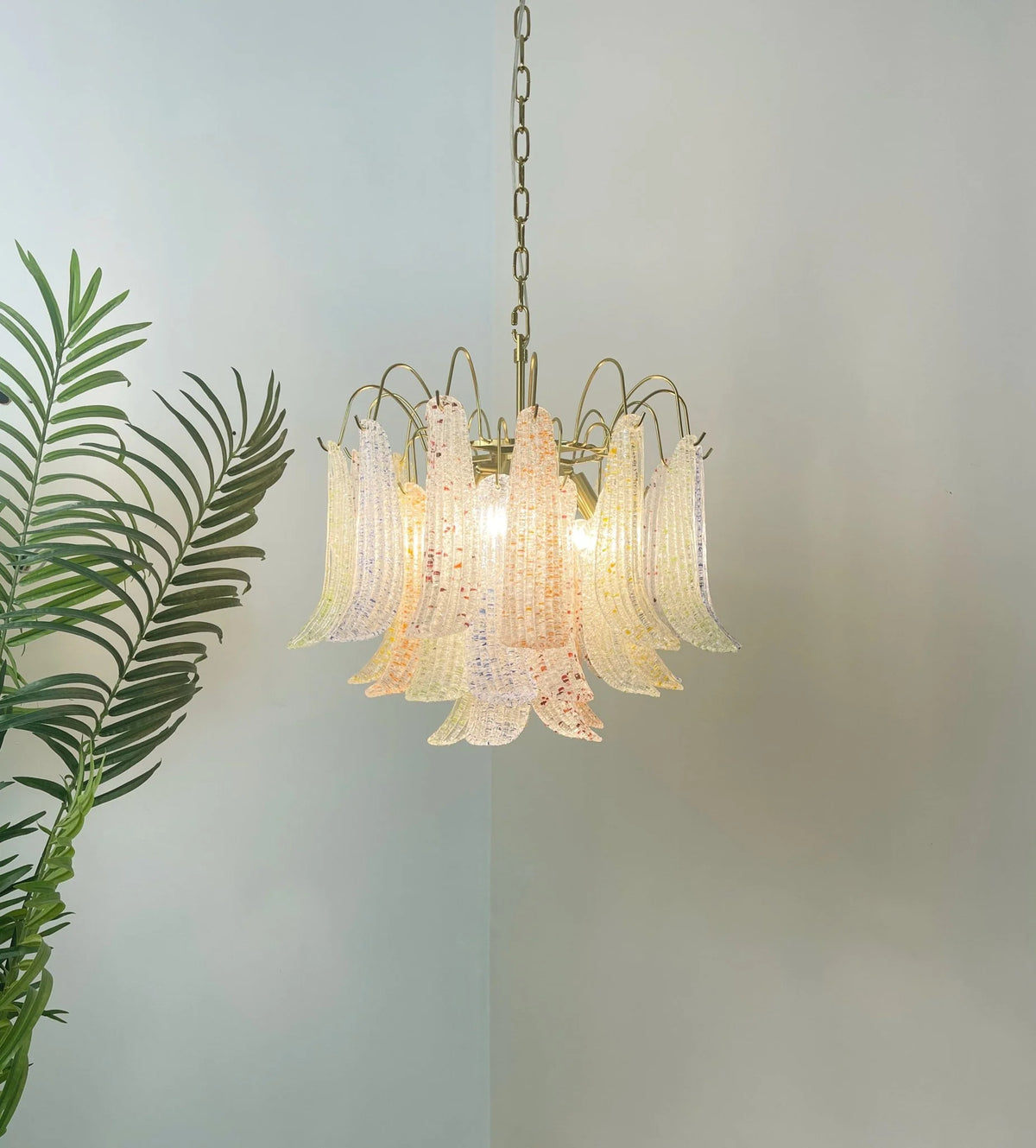 Colorful Murano-Style Glass Chandelier