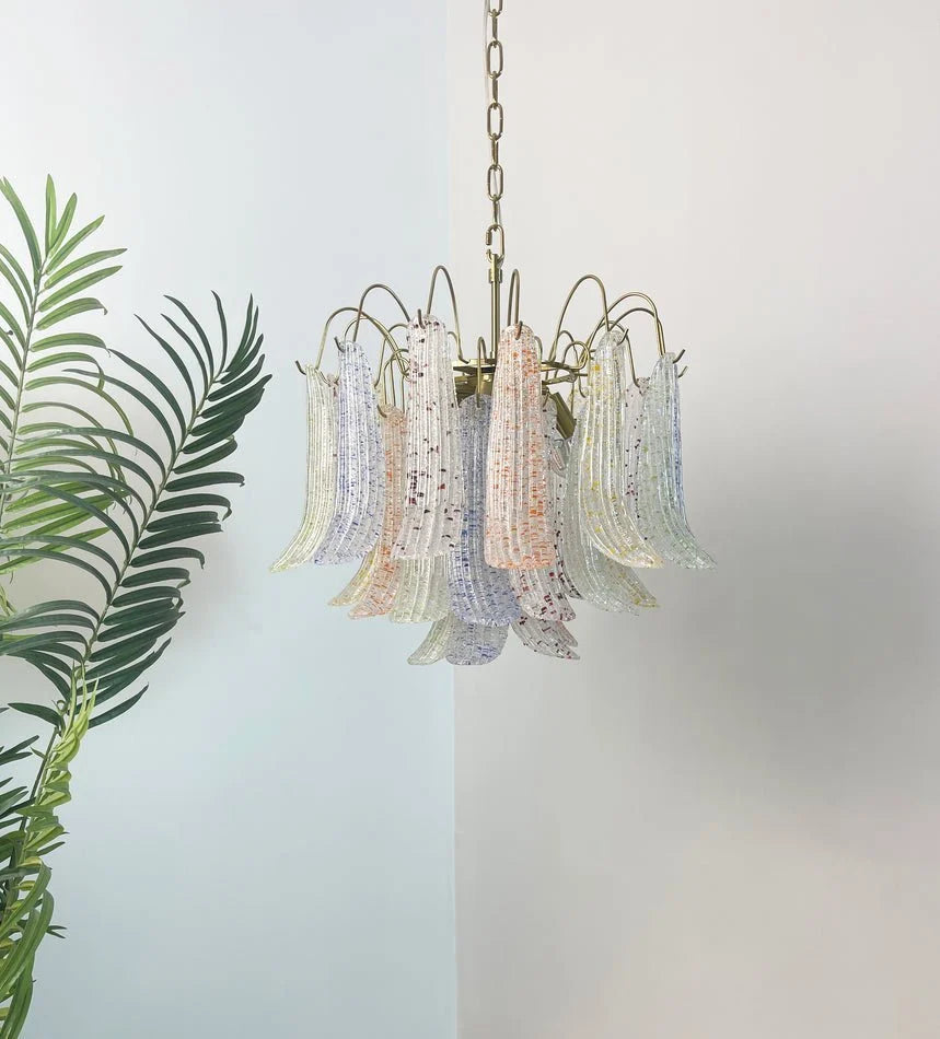 Colorful Murano-Style Glass Chandelier