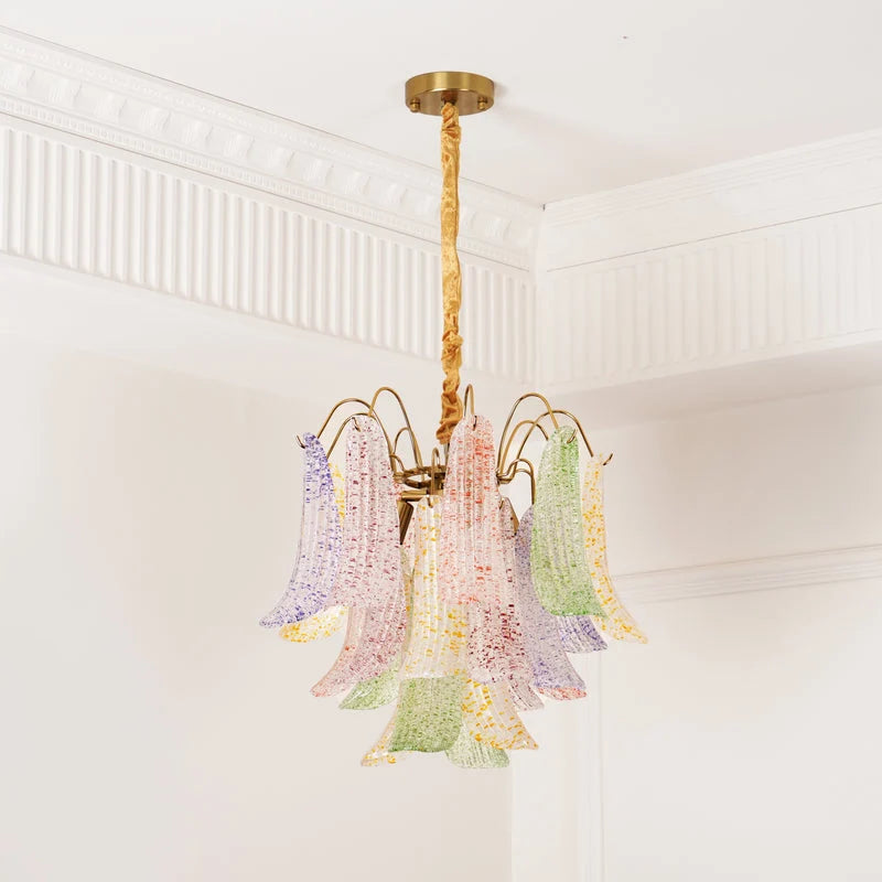Colorful Murano-Style Glass Chandelier