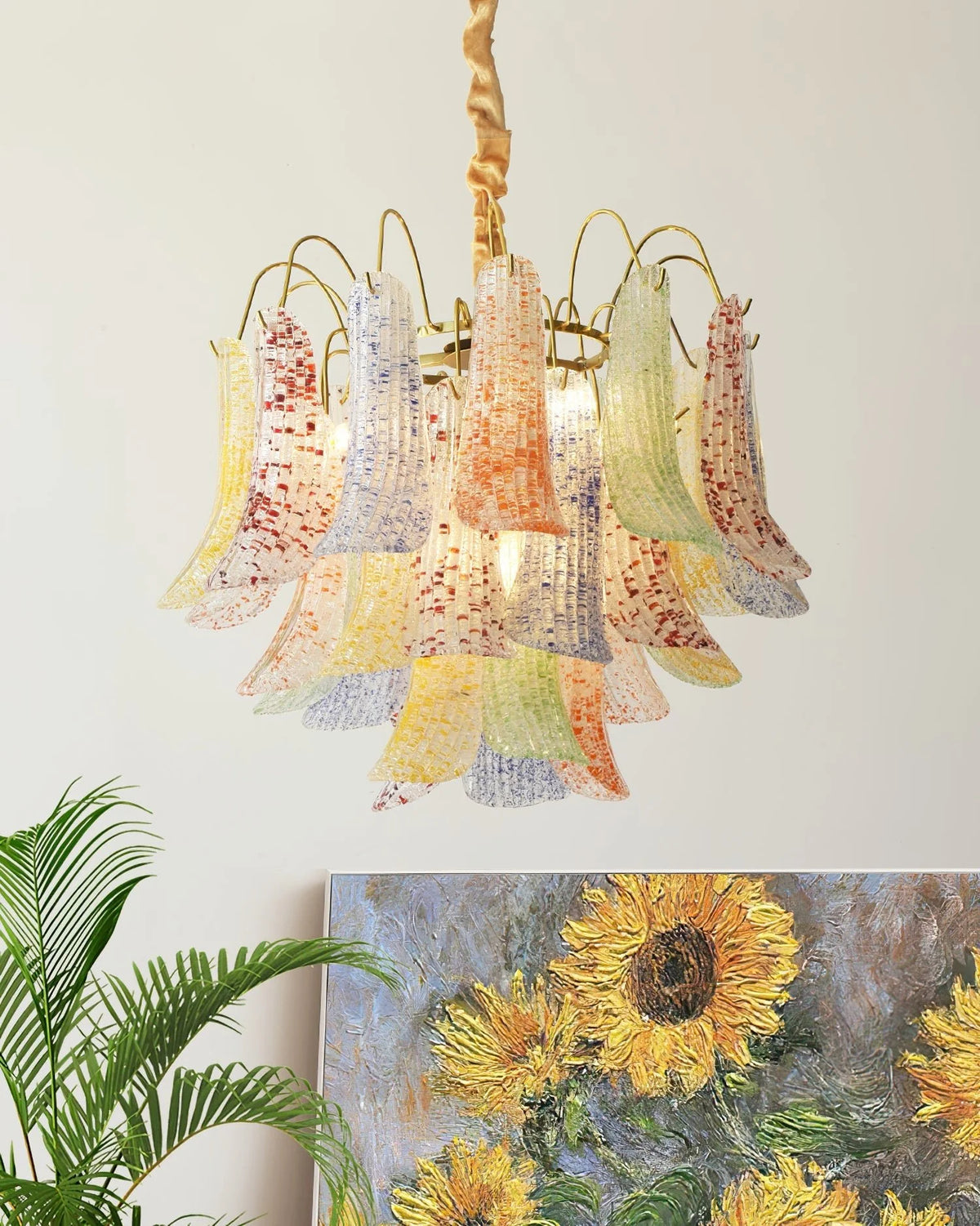 Colorful Murano-Style Glass Chandelier