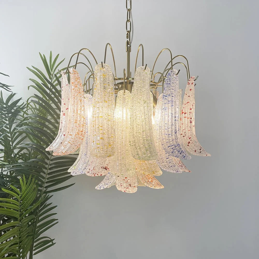 Colorful Murano-Style Glass Chandelier