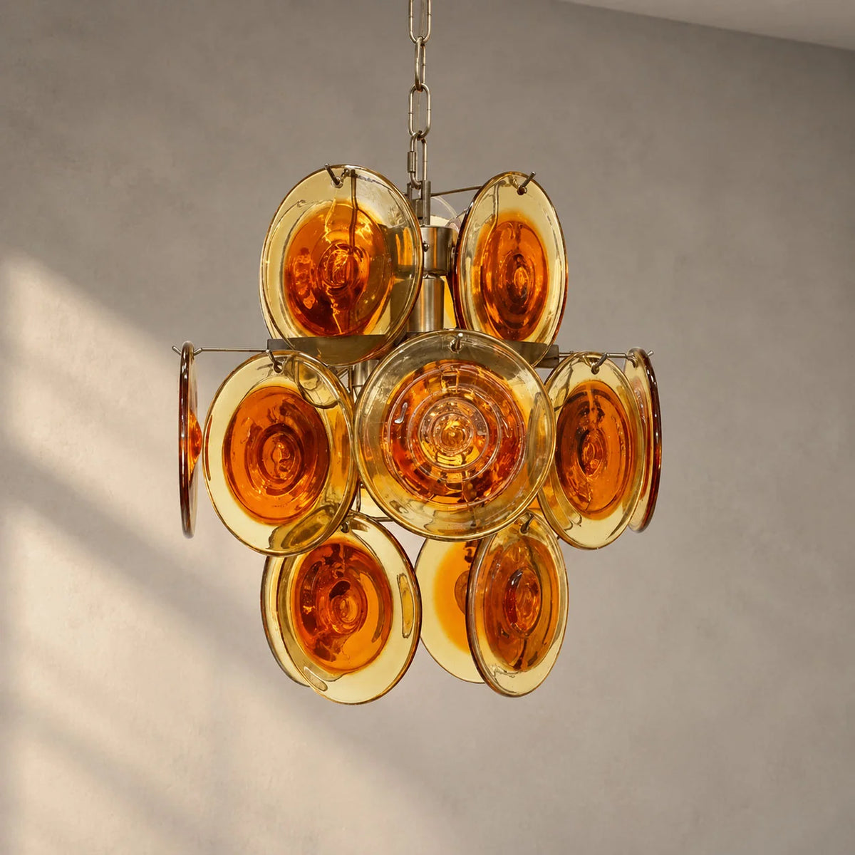Vintage Murano-Style Glass Chandelier