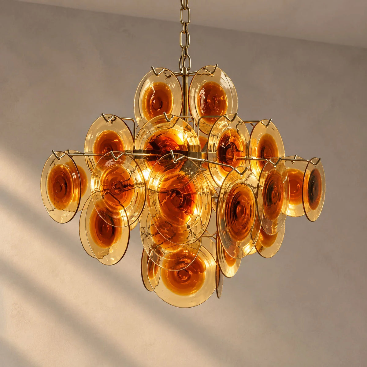 Vintage Murano-Style Glass Chandelier