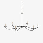 Crescent Wrought Iron Chandelier