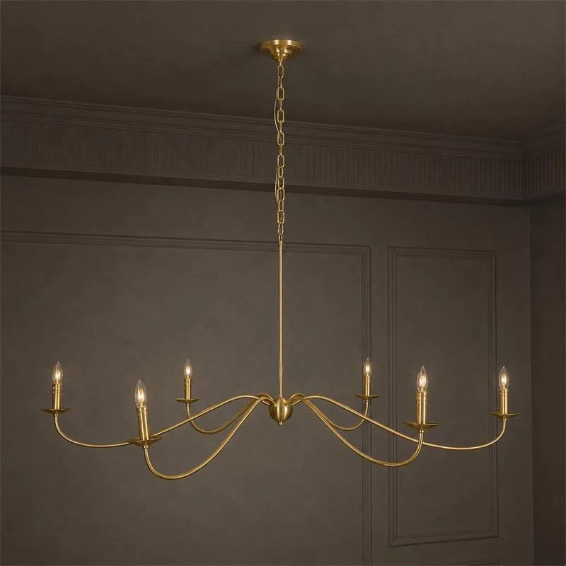 Crescent Wrought Iron Chandelier