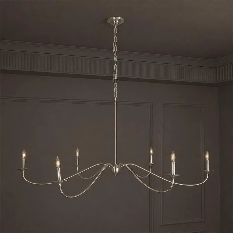 Crescent Wrought Iron Chandelier